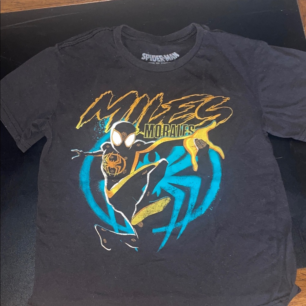 Spiderman Miles Morales Kids T-Shirt - Black and Blue